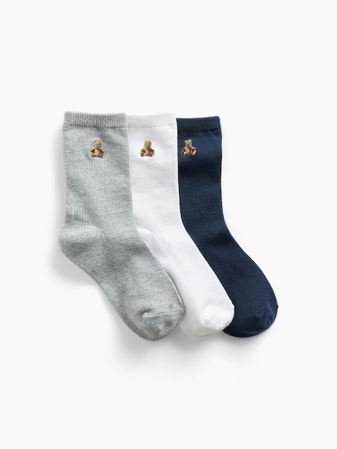 Kids Brannan Bear Crew Socks (3-Pack)