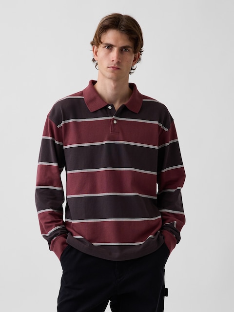 Oversized Pique Polo Shirt