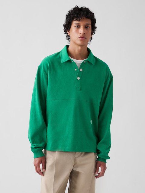 Gap × Malbon Oversized Polo Pullover