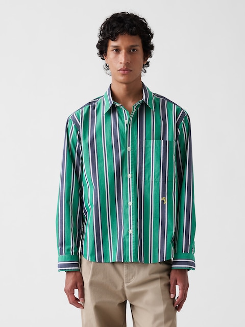 Gap × Malbon Poplin Stripe Shirt