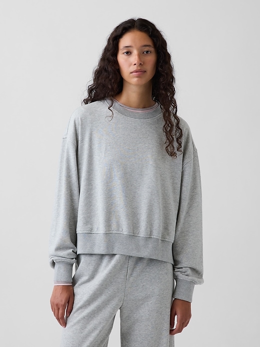 VintageSoft Terry Oversized Wedge Side-Slit Sweatshirt | Gap
