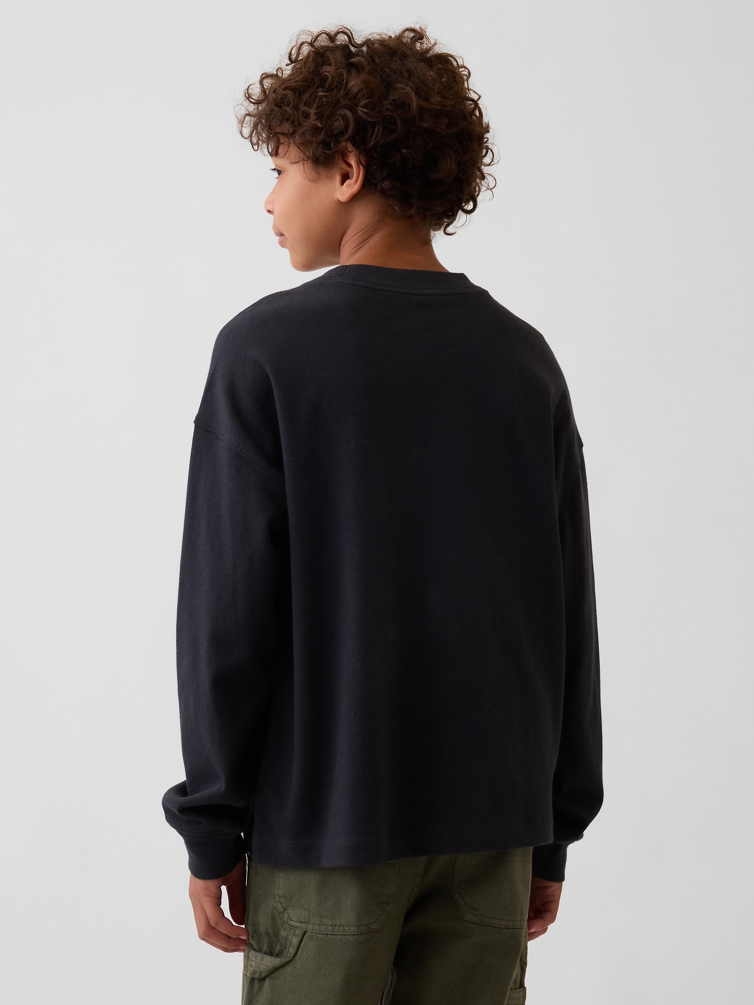 Детские футболки Gap Kids Heavyweight Oversized T-Shirt — фото 3