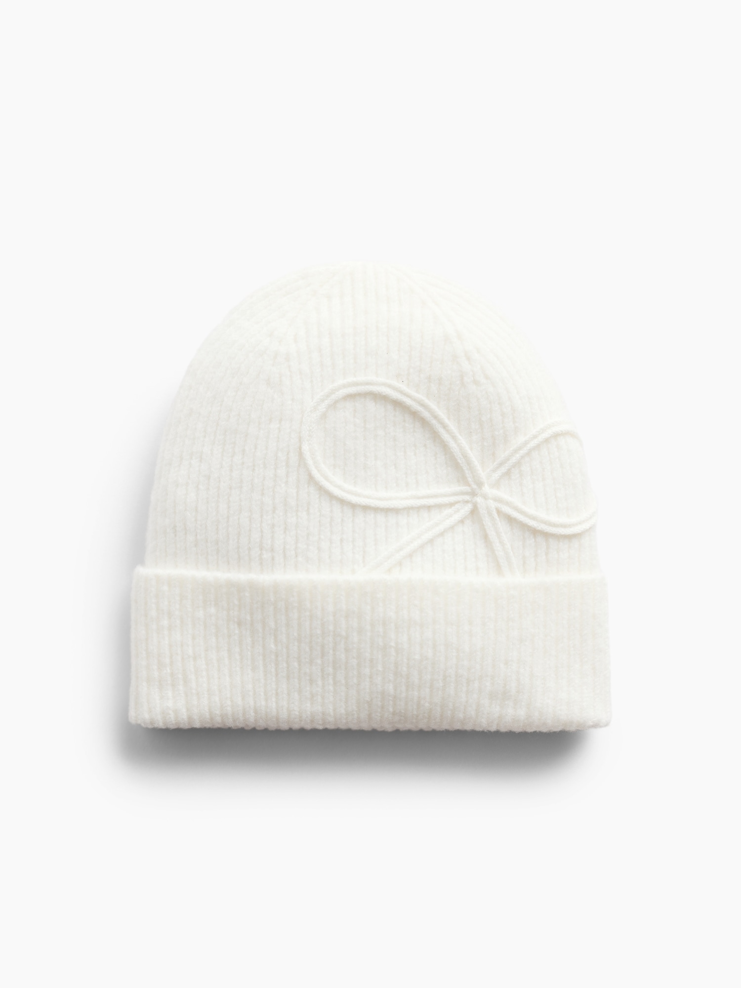 Детская шапка Gap Bow Beanie, цвет: Слоновая кость морозный