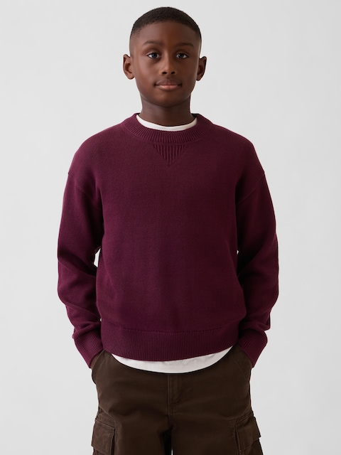 100% Cotton Relaxed Shaker Sweater