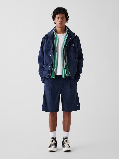 Gap × Malbon Textured Poplin Baggy Shorts