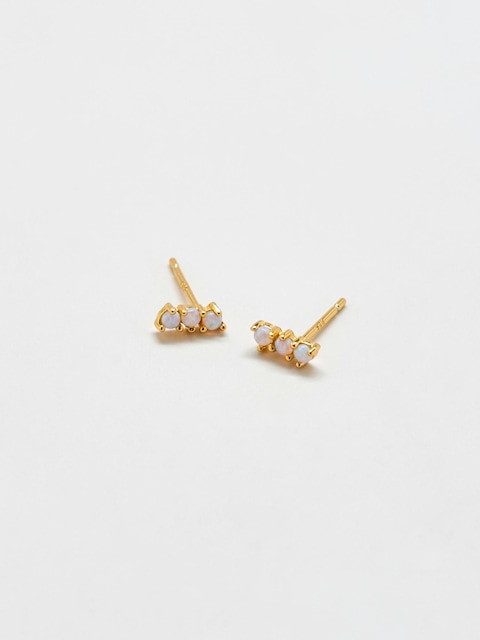 Admiral Row Gold Opal Bar Earrings