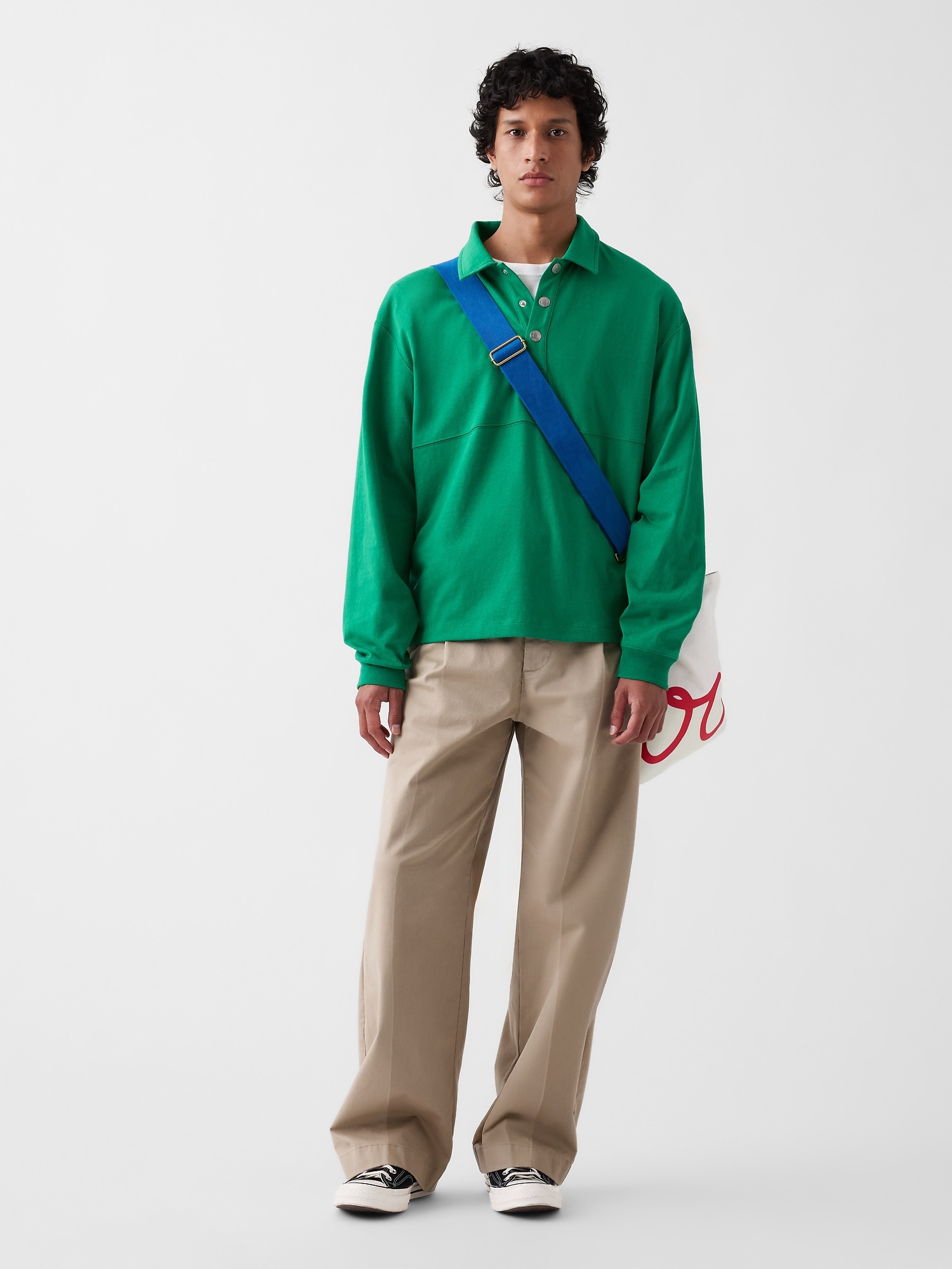 Мужские брюки Gap × Malbon Pleated Baggy Khakis — фото 5