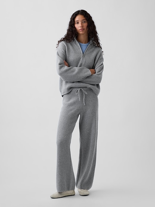 CashSoft Shaker-Stitch Loose Sweater Pants | Gap