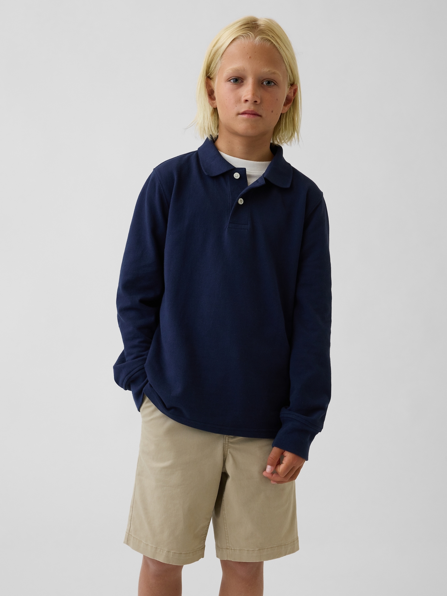 Kids Organic Cotton Uniform Polo Shirt Shirt