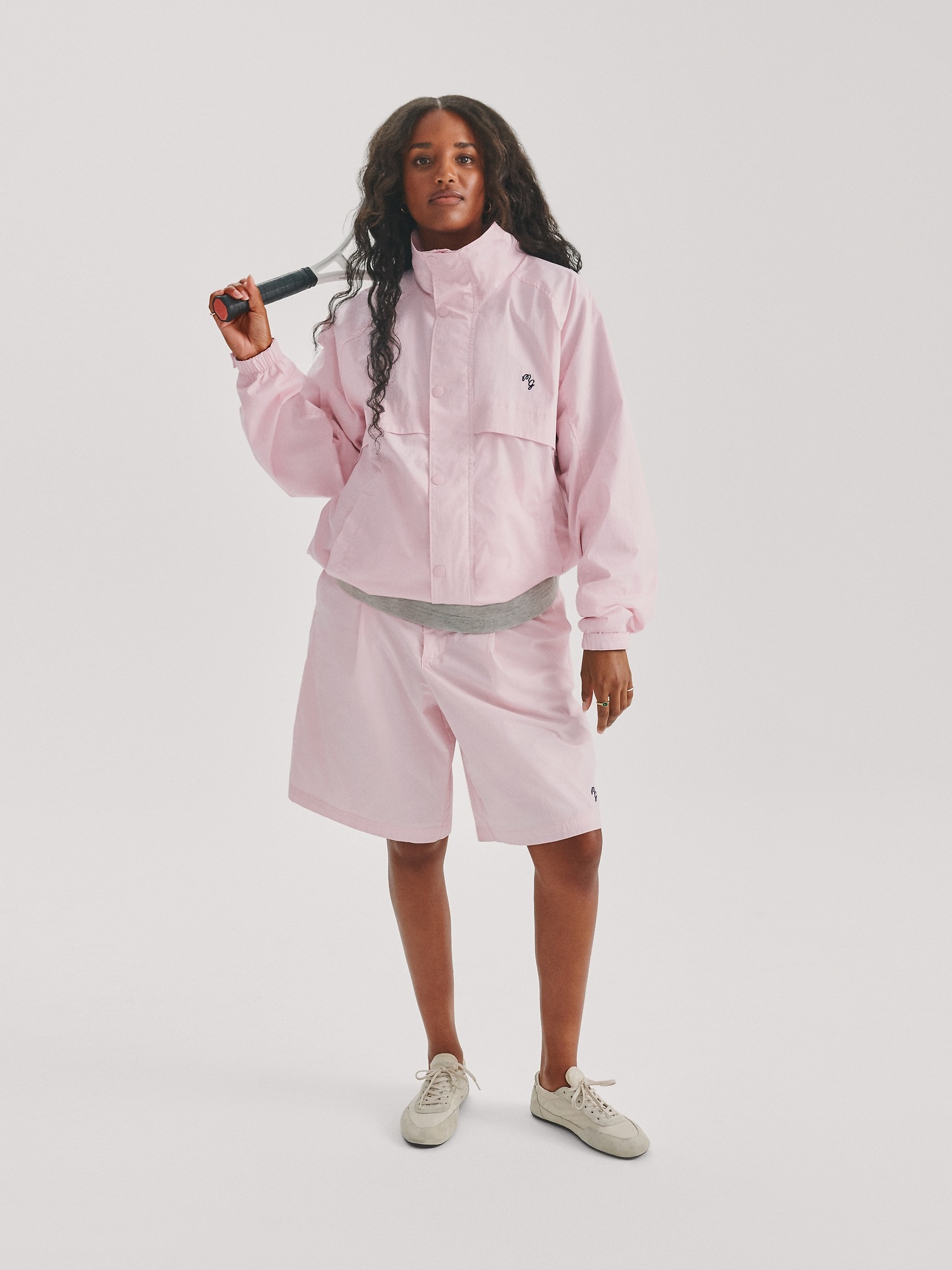 Куртка Gap × Malbon Textured Poplin Anorak, цвет: Светлый пионовый — фото 7