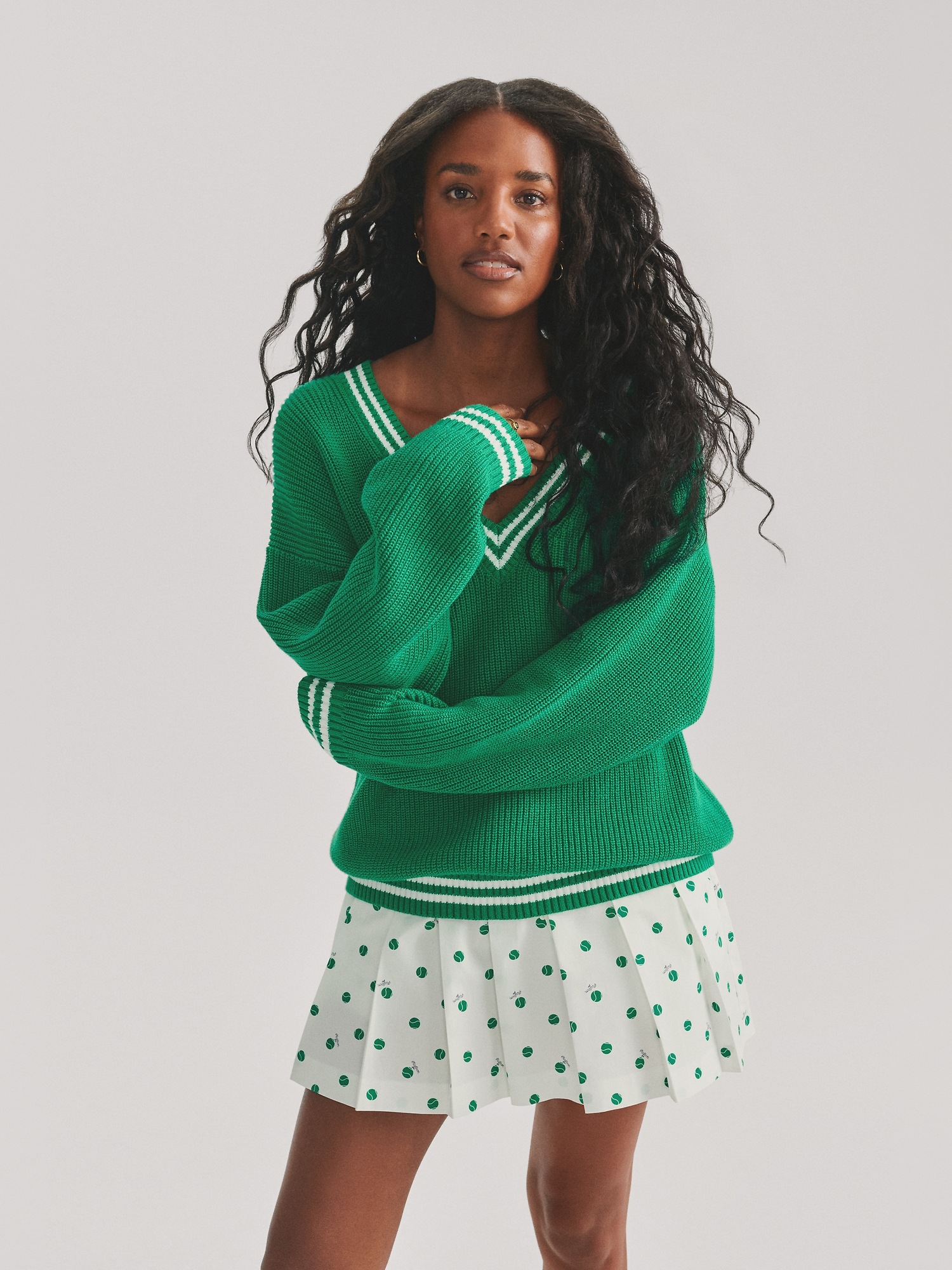 Женские юбки Gap × Malbon Pleated Poplin Mini Skort — фото 8