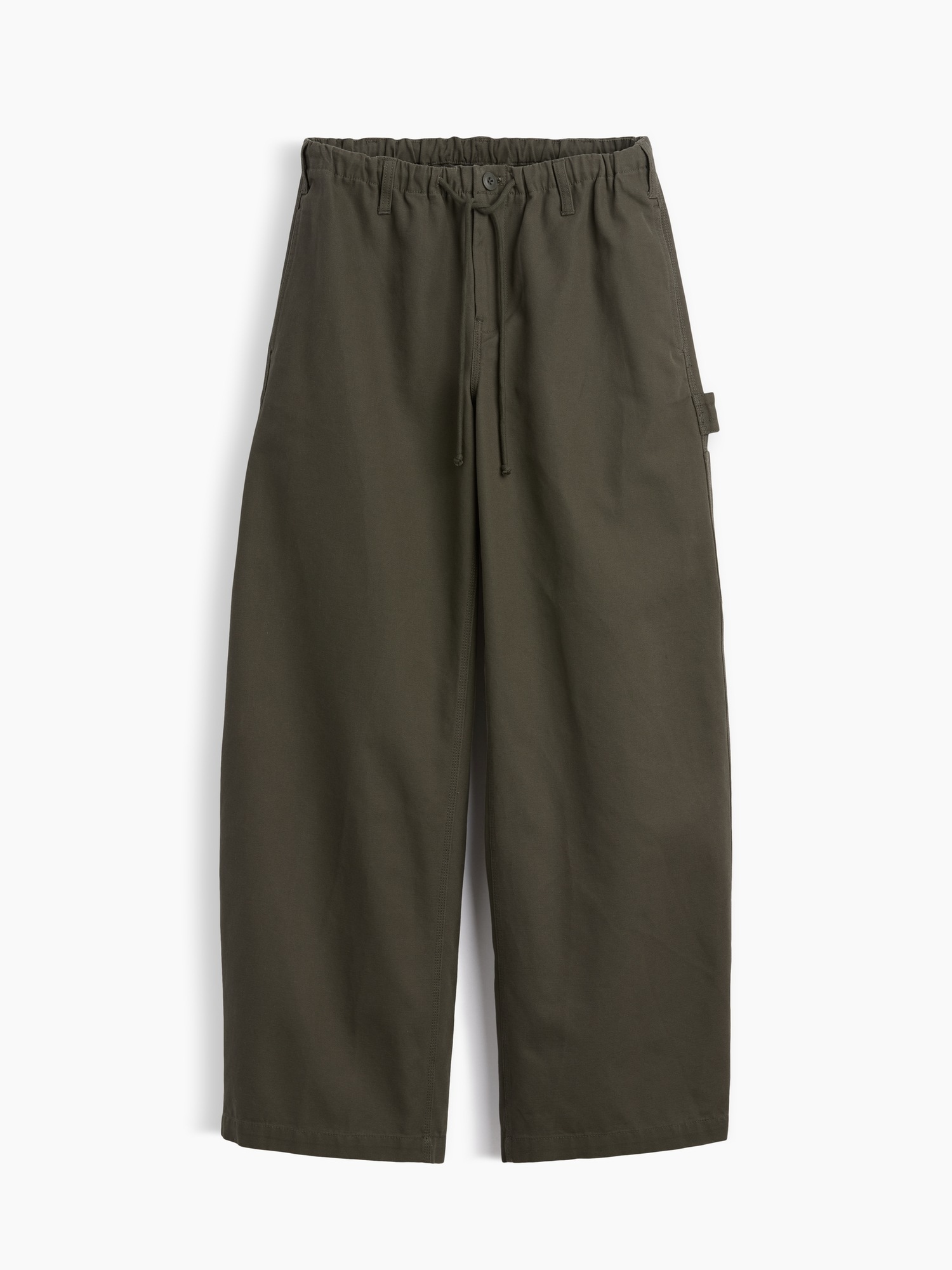 Женские брюки Gap Canvas Easy Baggy Barrel Cargo, цвет: Зелёный — фото 6