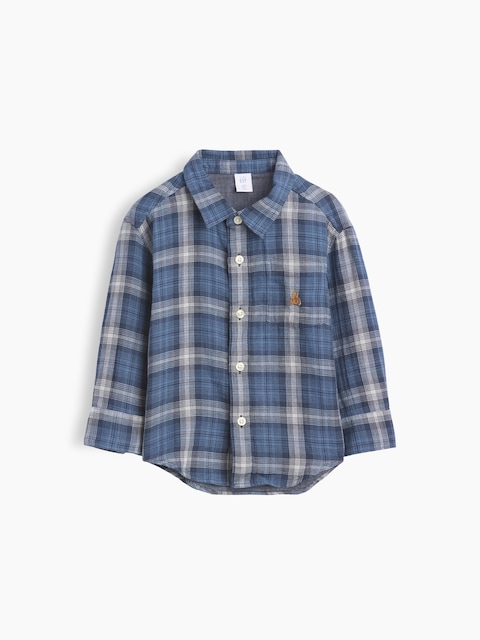 Baby & Toddler Double-Weave Plaid Shirt
