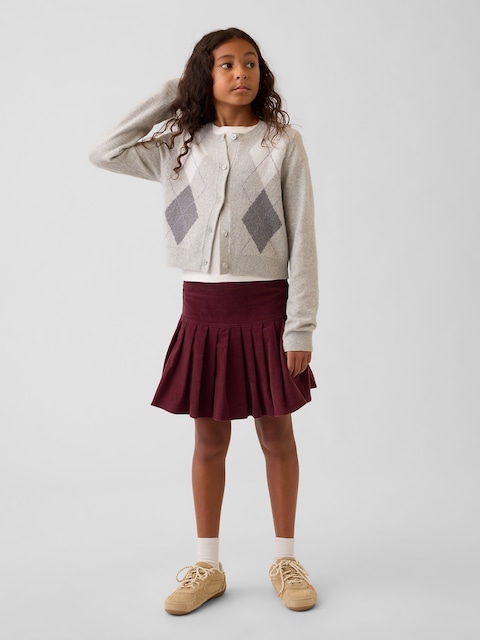 Kids Corduroy Pleated Skirt