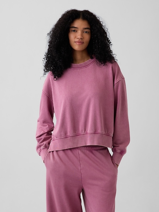 VintageSoft Terry Oversized Wedge Side-Slit Sweatshirt | Gap