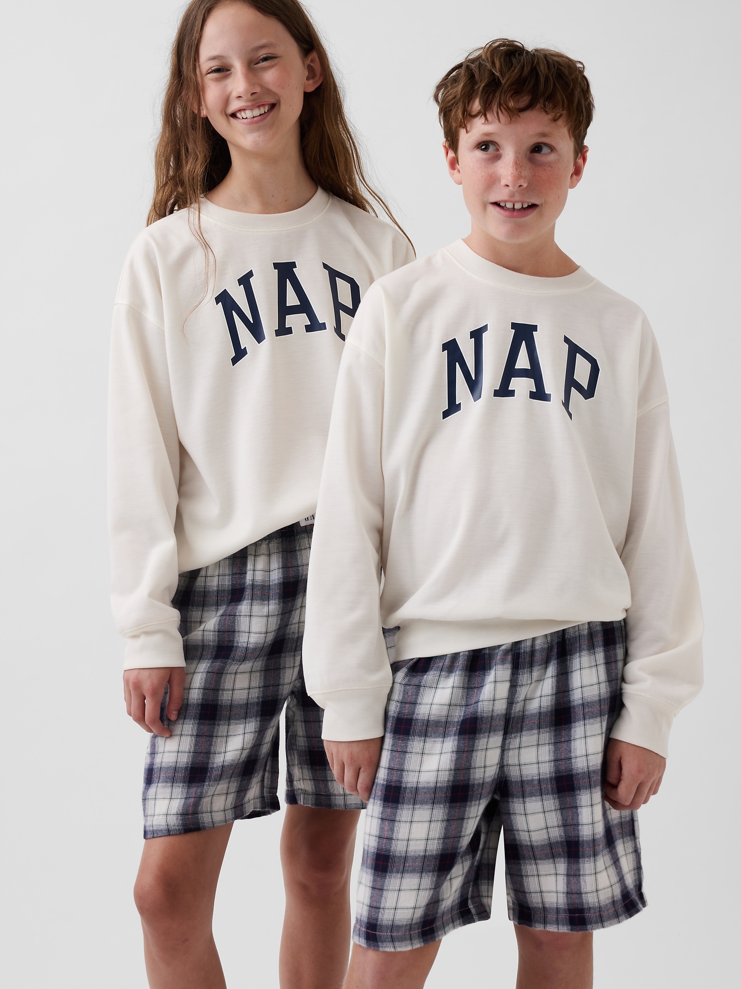 Детские трусы Gap Recycled Flannel PJ Boxer Shorts, цвет: Тёмно-синий клетчатый