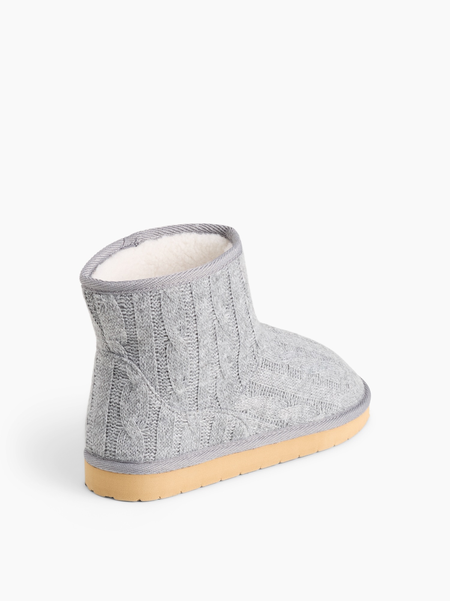 Детские ботинки Gap Sherpa-Lined Sweater Boots, цвет: Меланжевый серый — фото 3