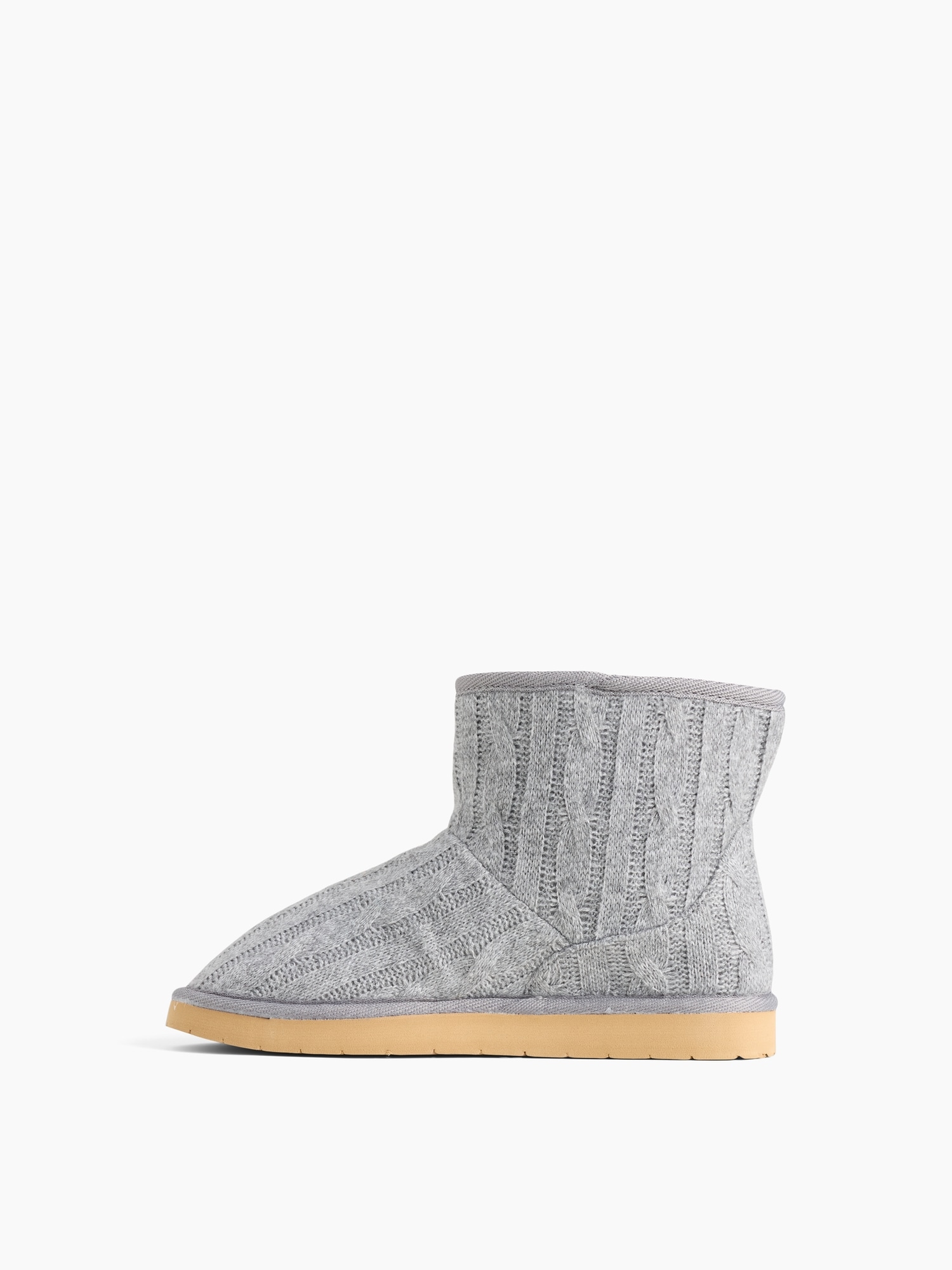 Детские ботинки Gap Sherpa-Lined Sweater Boots, цвет: Меланжевый серый — фото 4