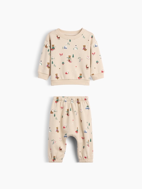Baby VintageSoft Brannan Bear Holiday Sweat Set