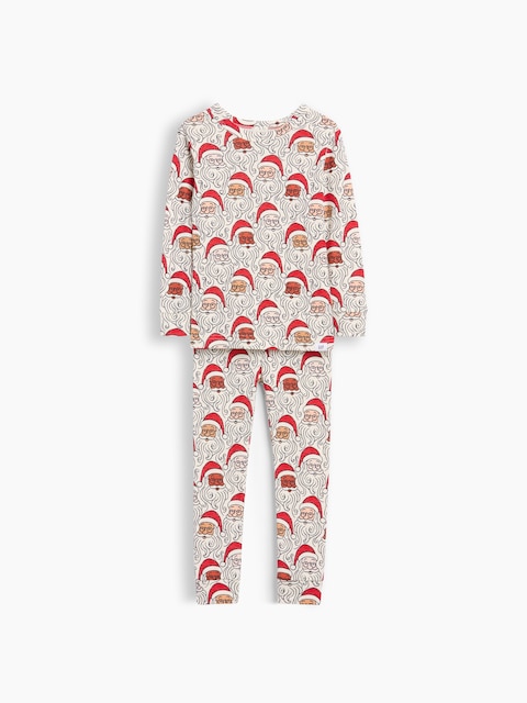 Baby & Toddler Organic Brushed Cotton Santa PJ Set