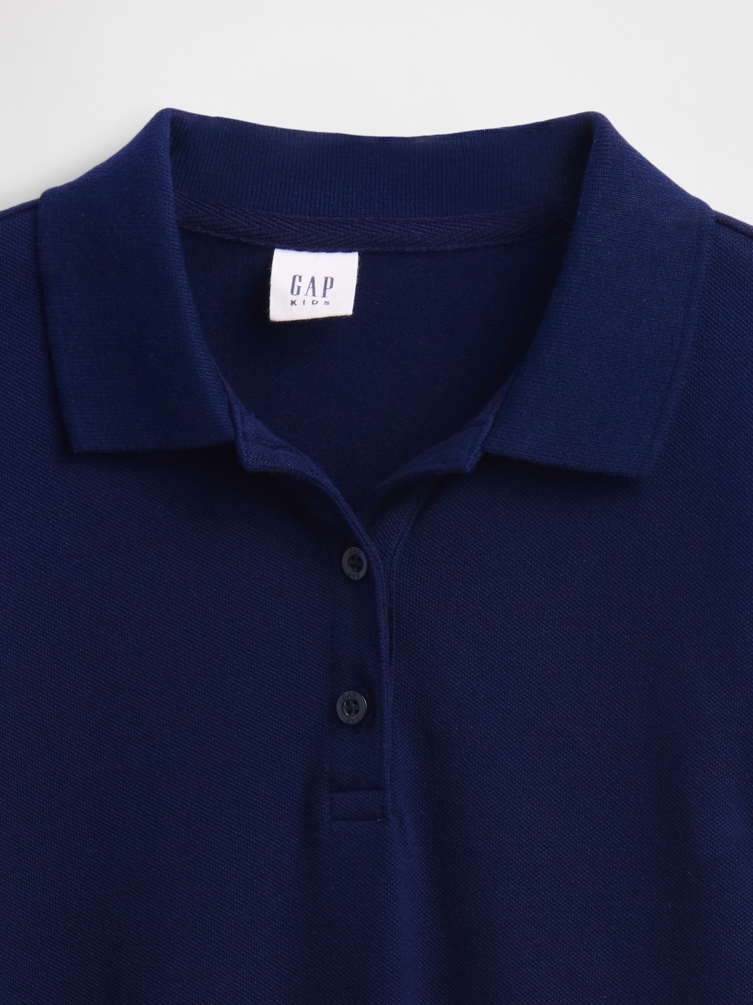 Детское поло Gap Uniform Polo Shirt, цвет: Тёмно-синий — фото 4