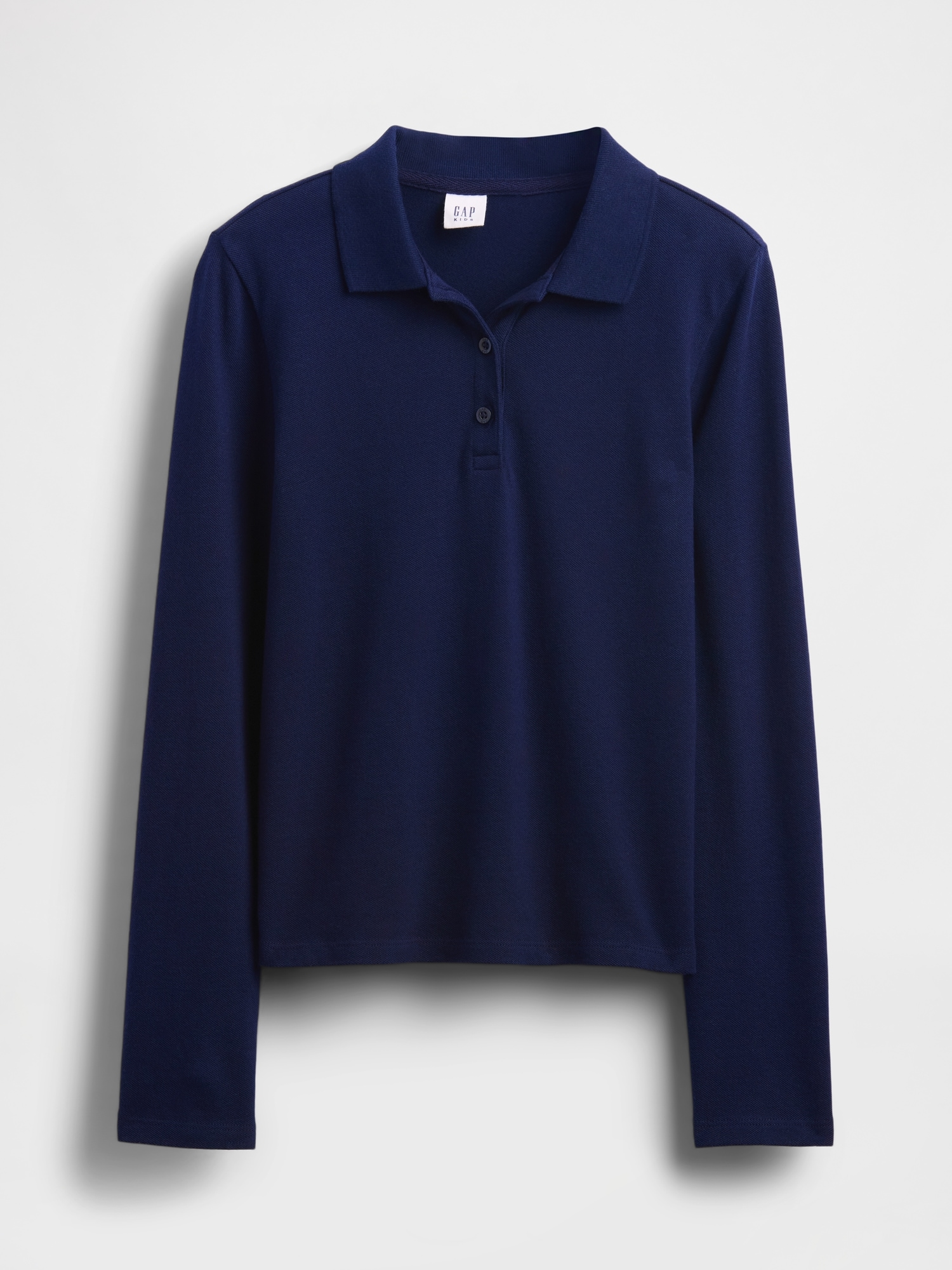 Детское поло Gap Uniform Polo Shirt, цвет: Тёмно-синий — фото 2