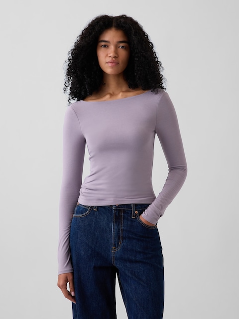 CloseKnit Jersey Scoop-Back T-Shirt