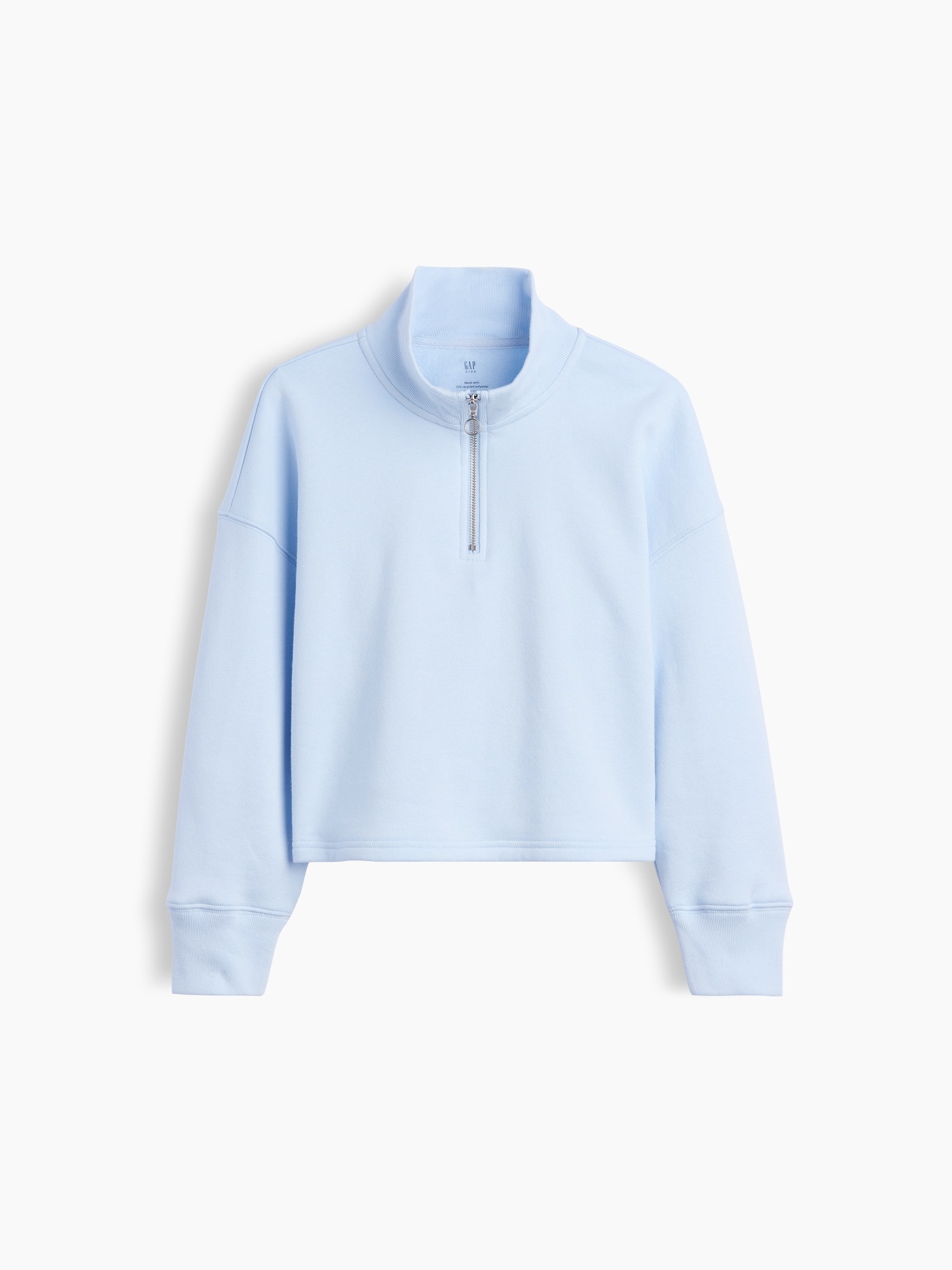 Детский свитер Gap VintageSoft Oversized Quarter-Zip Pullover, цвет: Синий — фото 6