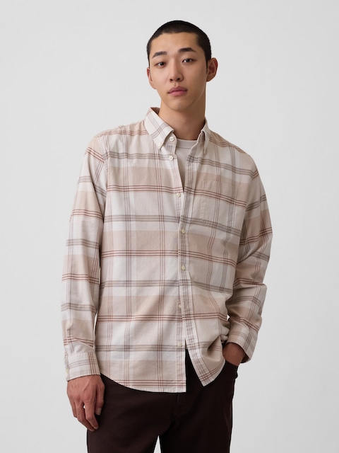 Plaid Oxford Button-Down Shirt