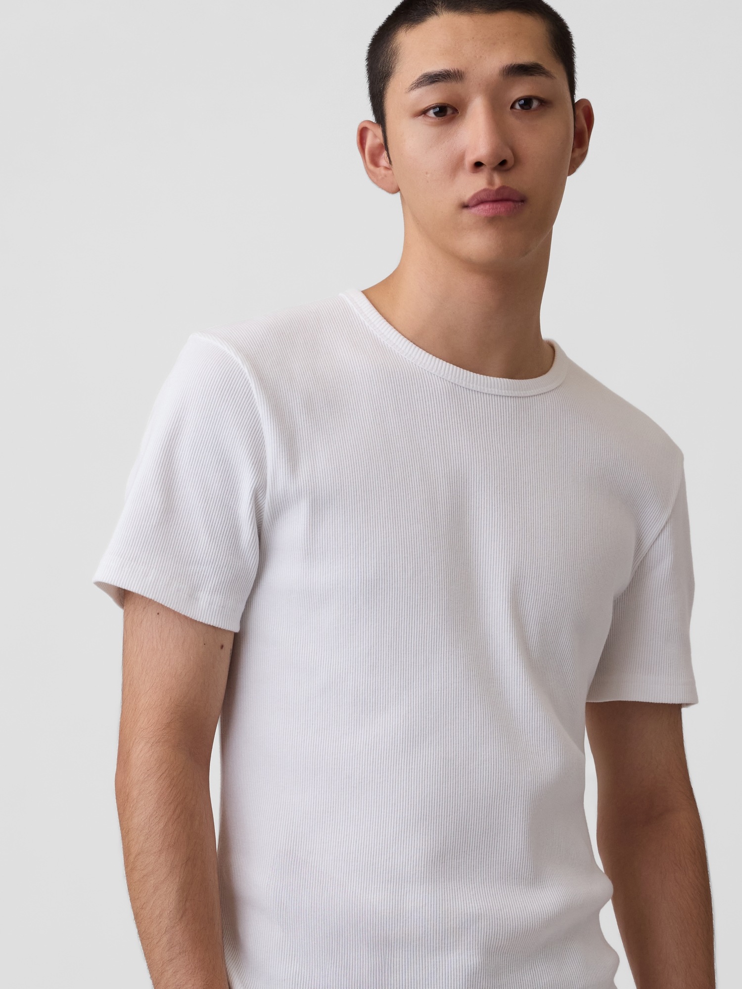 Мужские футболки Gap Shrunken Rib T-Shirt — фото 3
