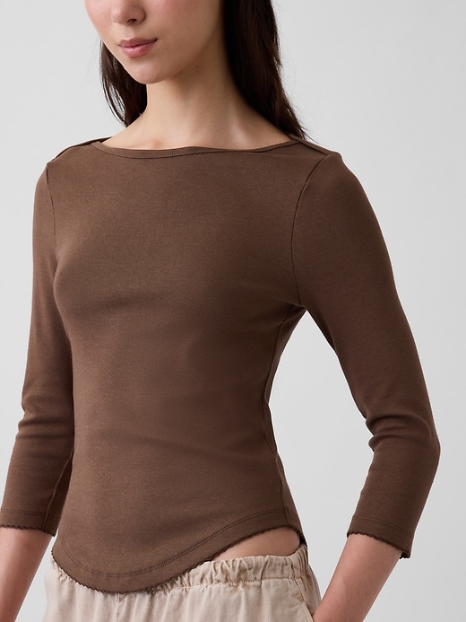 Modern Curved-Hem T-Shirt | Gap