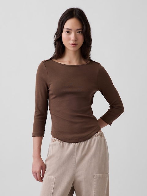 Modern Curved-Hem T-Shirt