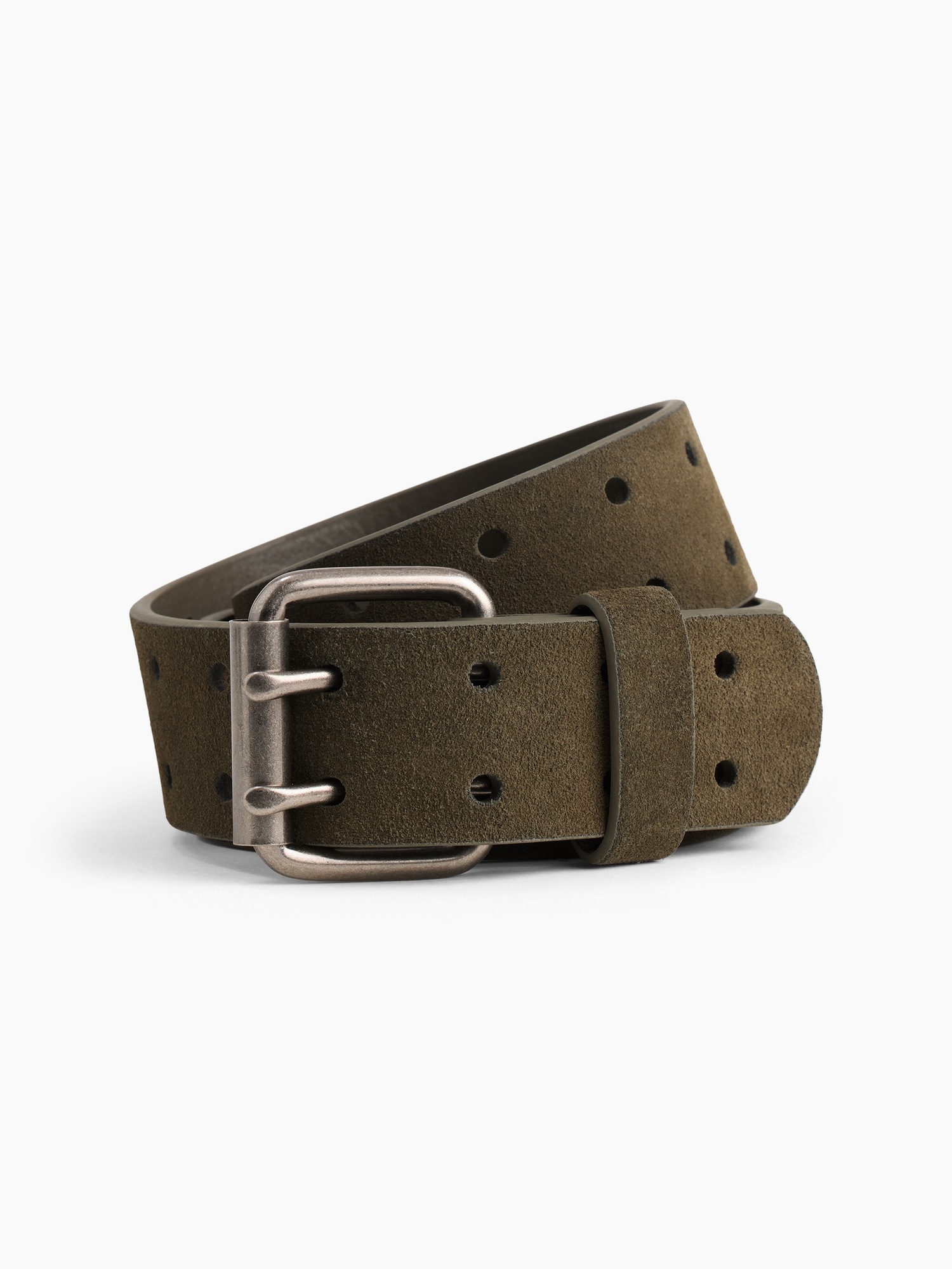 Женский ремень Gap Suede Double-Prong Belt, цвет: Зелёный