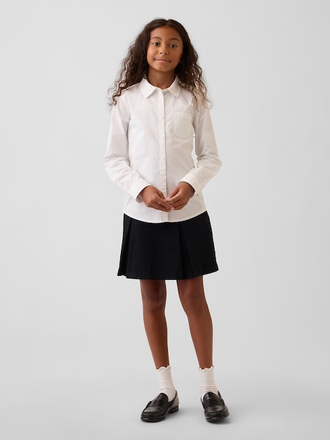 Kids Uniform Pleated Khaki Skort