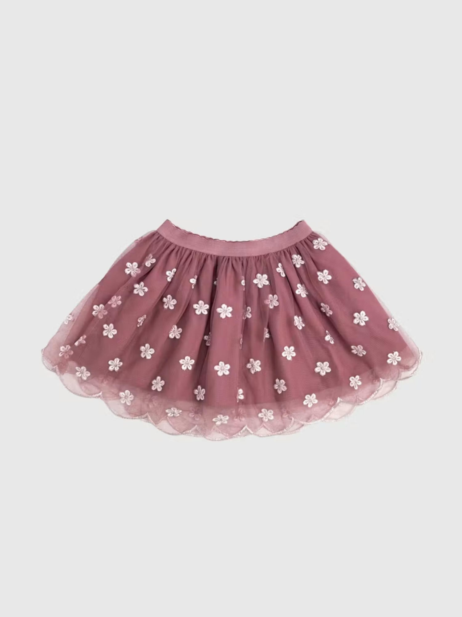 Детская юбка Gap Sweet Wink Berry Floral Embroidered Tutu, цвет: Ягодный