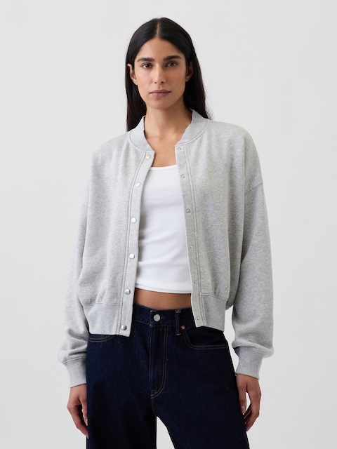 VintageSoft Oversized Bomber Jacket