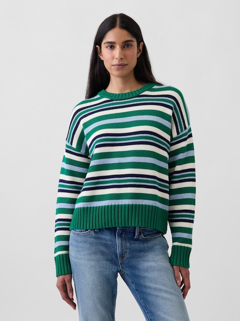 100% Cotton Oversized Crop Sweater