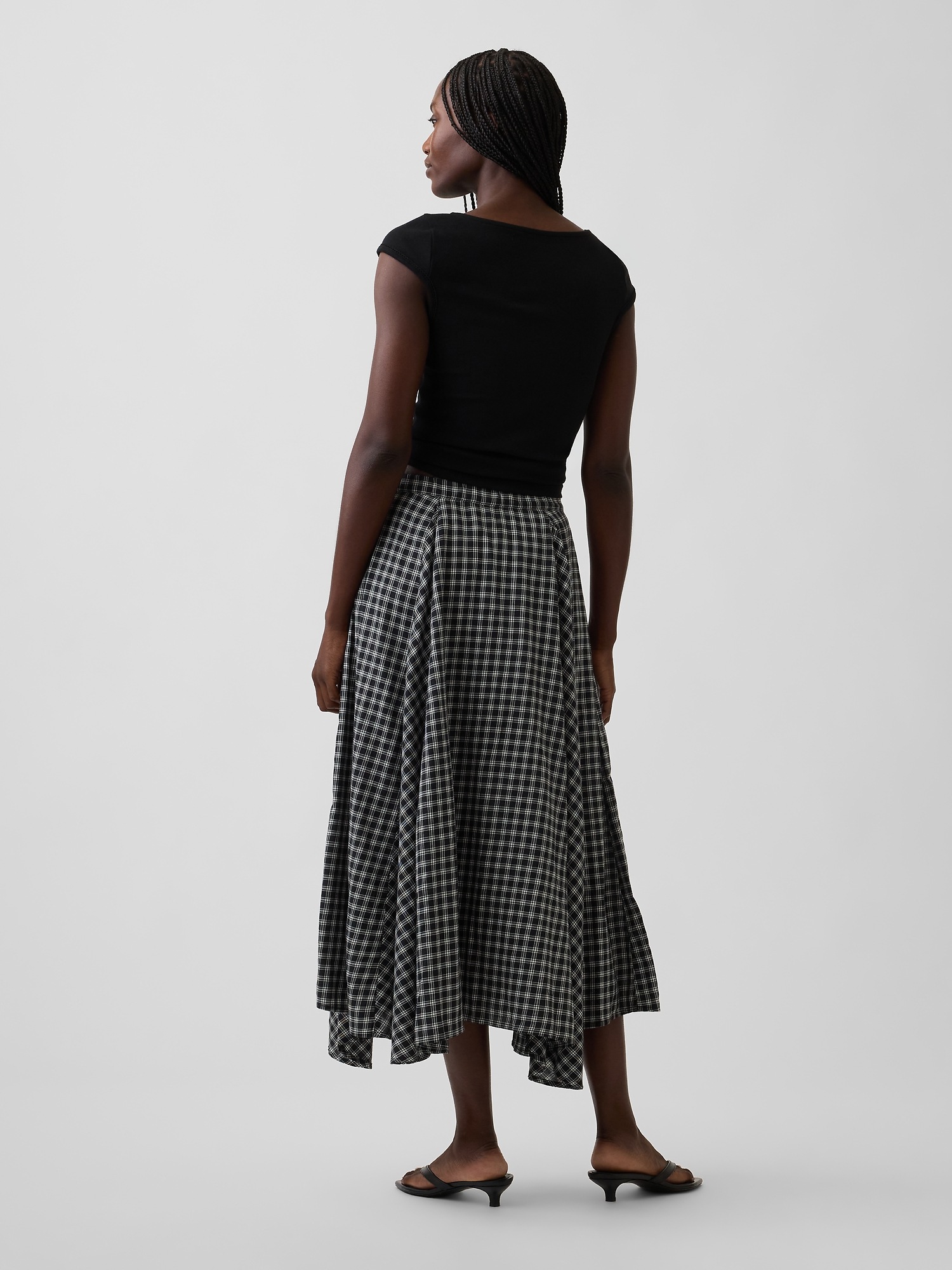 Женские юбки Gap Plaid Maxi Handkerchief Skirt — фото 2