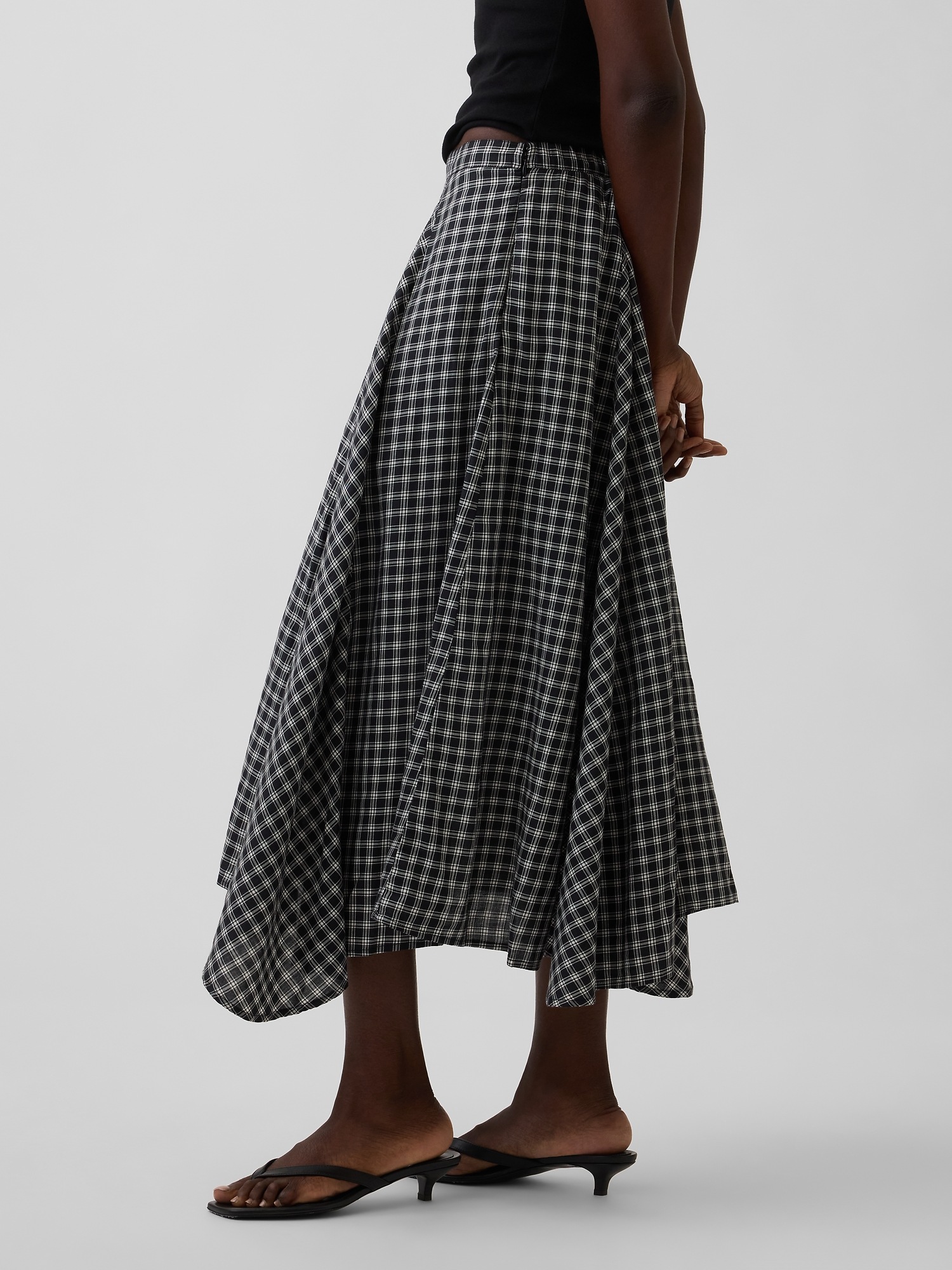 Женские юбки Gap Plaid Maxi Handkerchief Skirt — фото 3