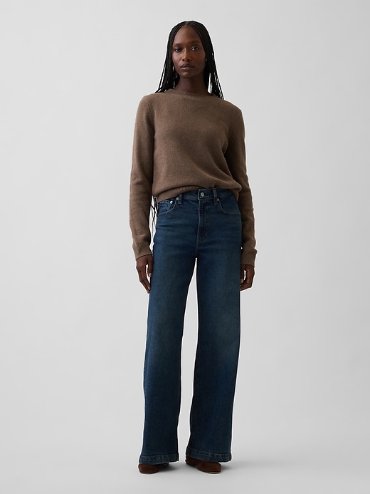 High Rise Stride Wide-Leg Jeans