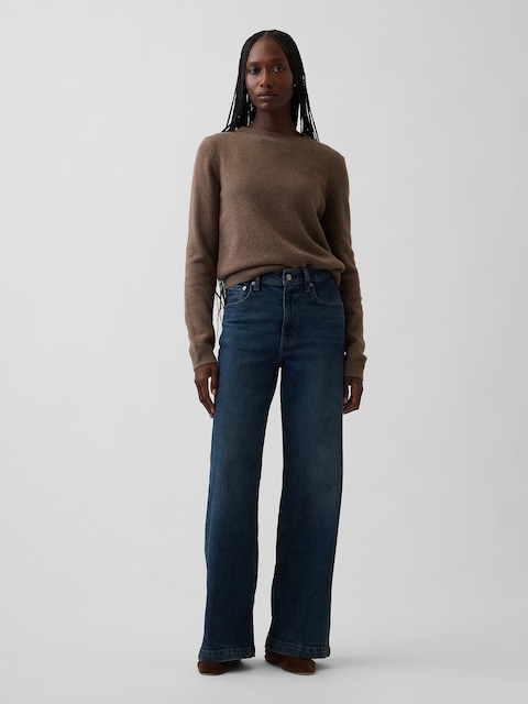 High Rise Stride Wide-Leg Jeans
