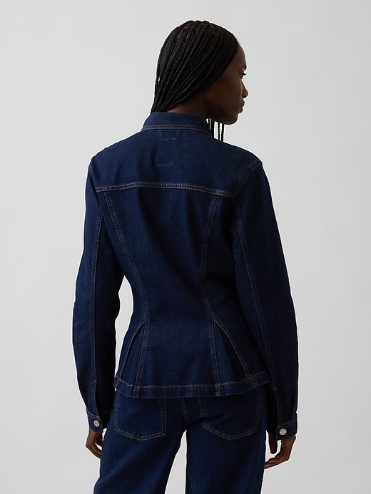 Denim Zip Peplum Jacket | Gap
