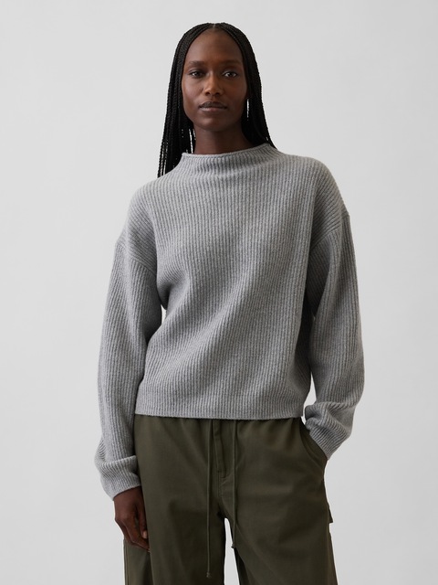 CashSoft Oversized Mockneck Sweater