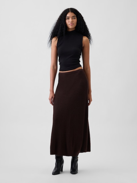 CashSoft Rib Maxi Sweater Skirt