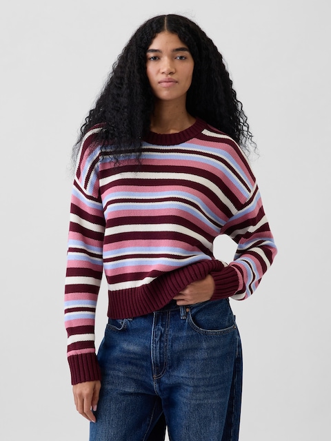 100% Cotton Oversized Crop Sweater