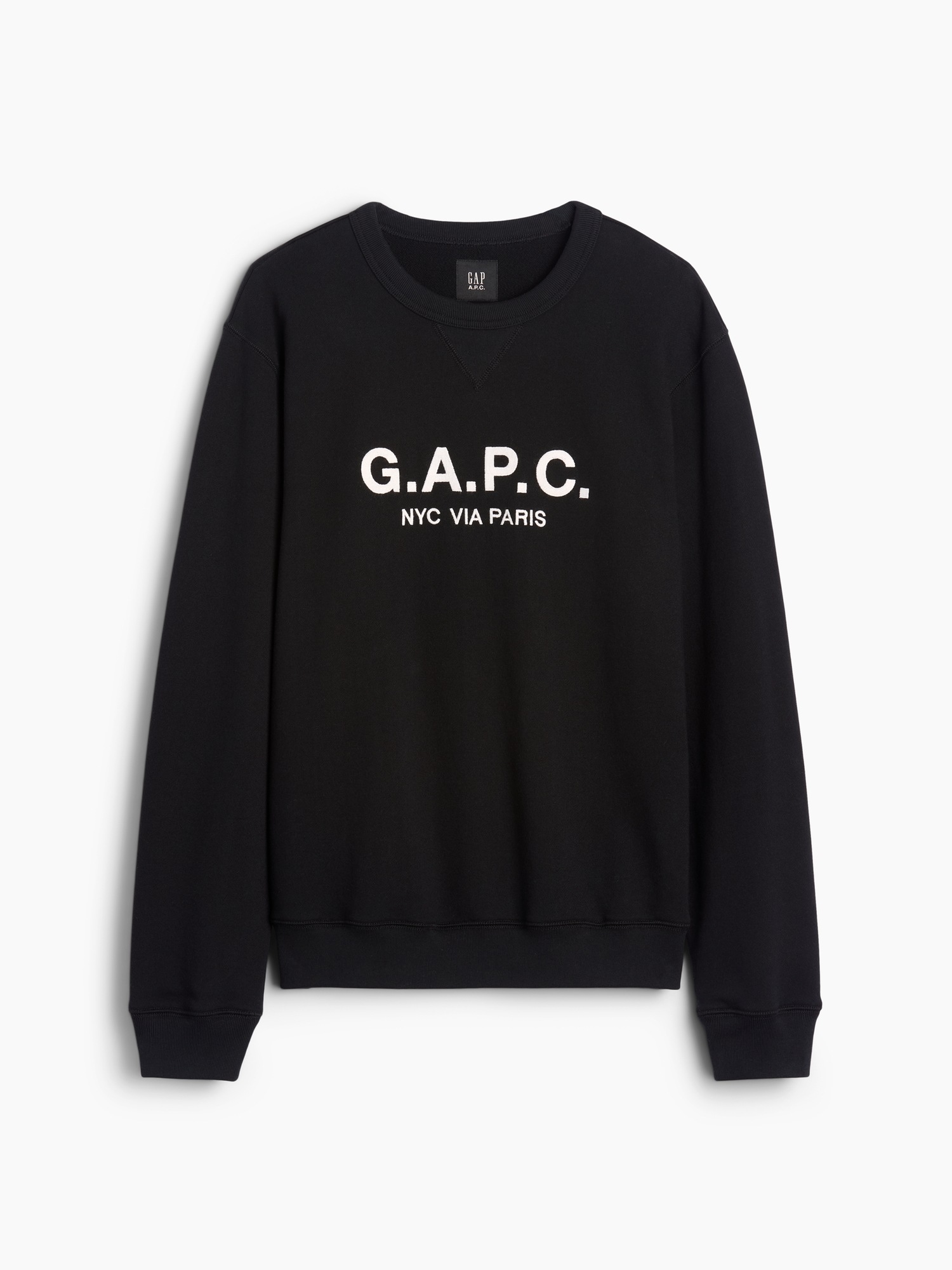 Женские толстовки Gap × A.P.C. Heavyweight Logo, цвет: Чёрный — фото 6