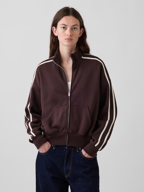 VintageSoft Oversized Mockneck Zip Jacket