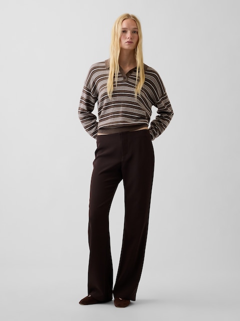 Low Rise Twill Flare Pants