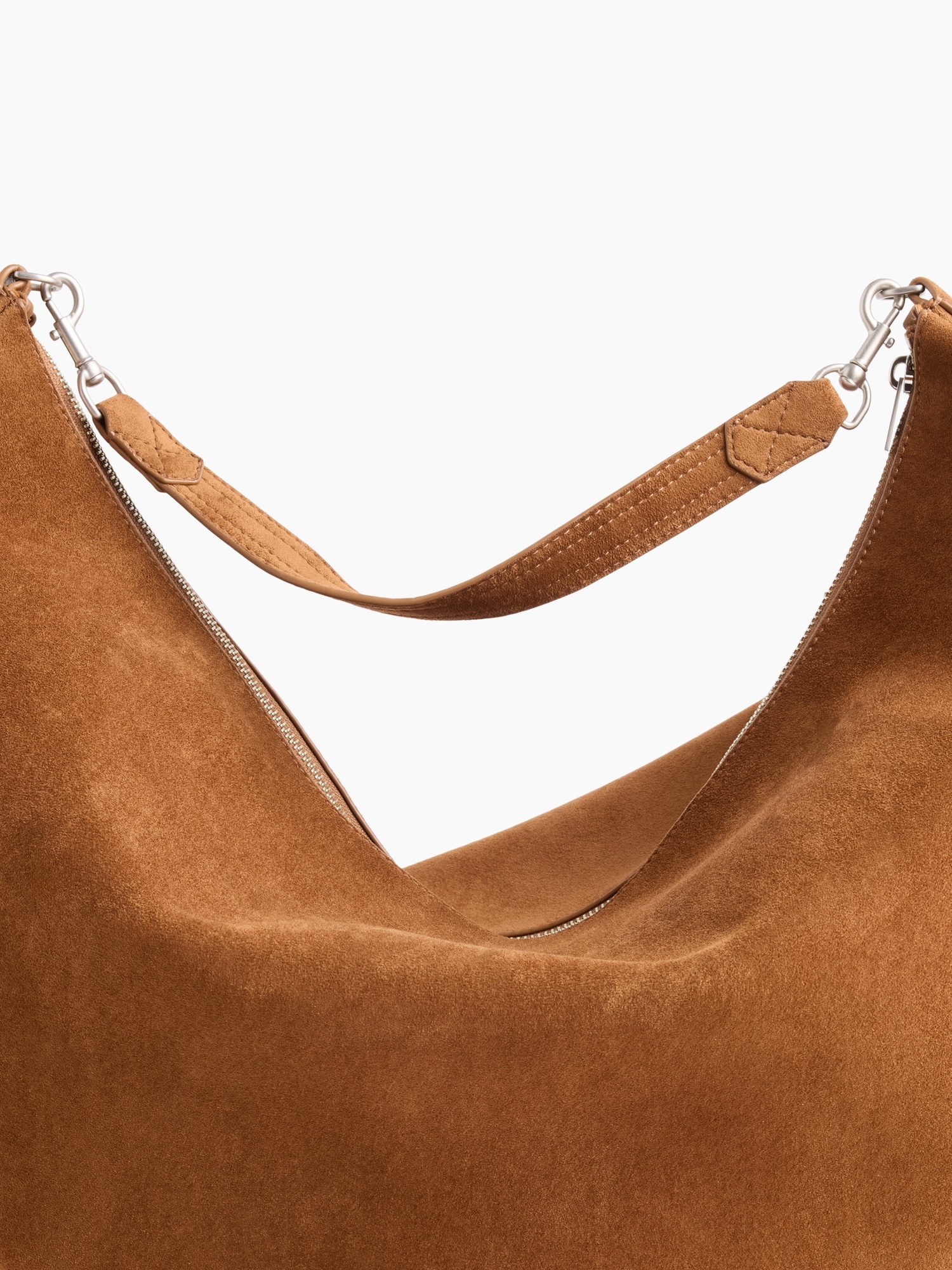 Женская сумка Gap Large Vegan Suede Crescent, цвет: Коричневый — фото 4
