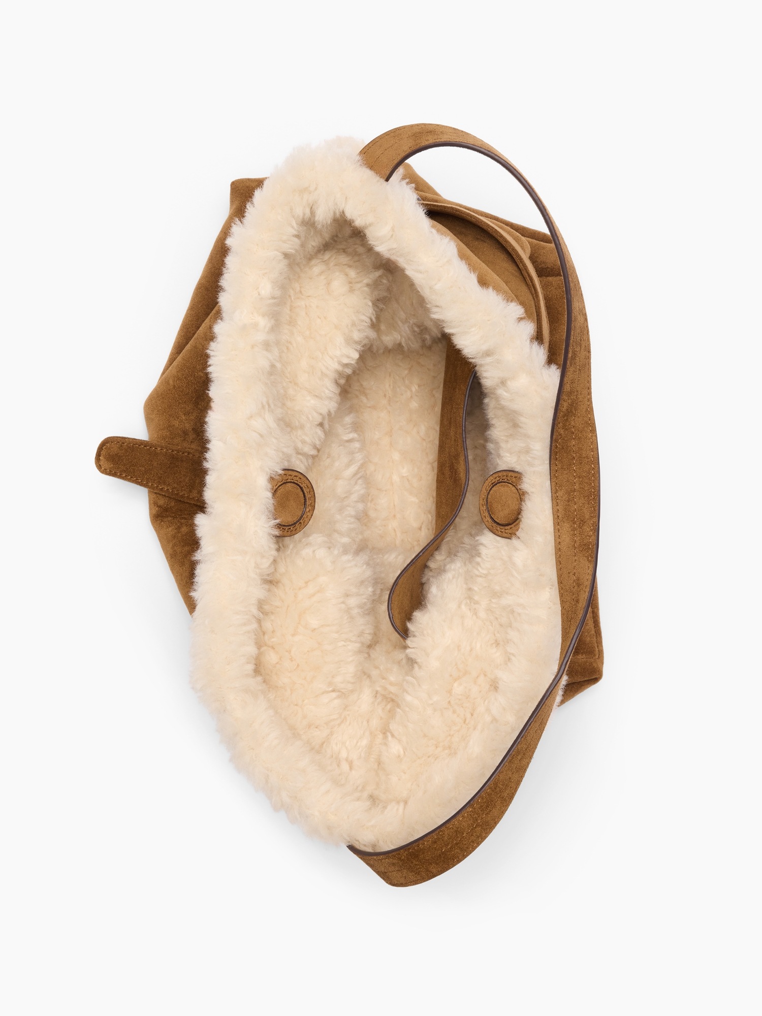Женская сумка Gap Vegan Suede Shoulder, цвет: Коричневый — фото 7
